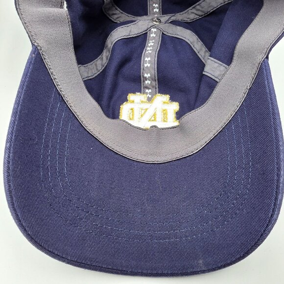 Under Armour Womens Blue Notre Dame Adjustable Hat Cap Sports Casual Outdoors - Picture 6 of 10